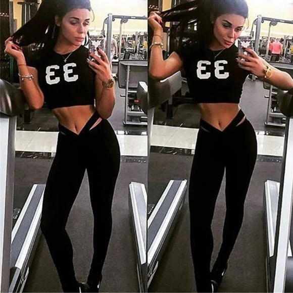 Pants - Last L!!! Black workout yoga set.